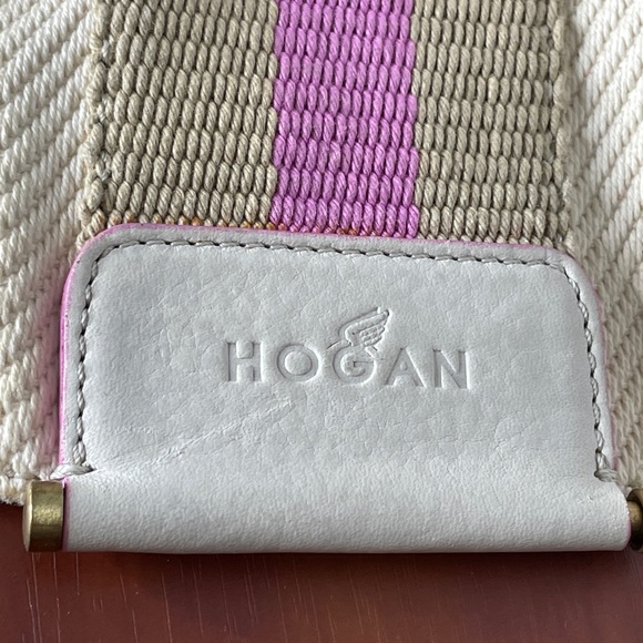 Leather and Canvas Vintage Hogan Shoulder Bag - Picture 4 of 6